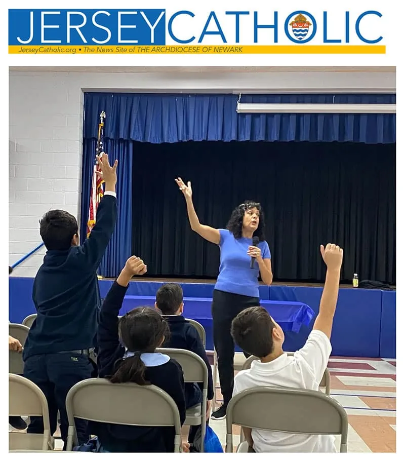 Jersey Catholic article: Jodee Blanco speaking to students