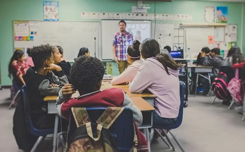 Classroom with students at their desks